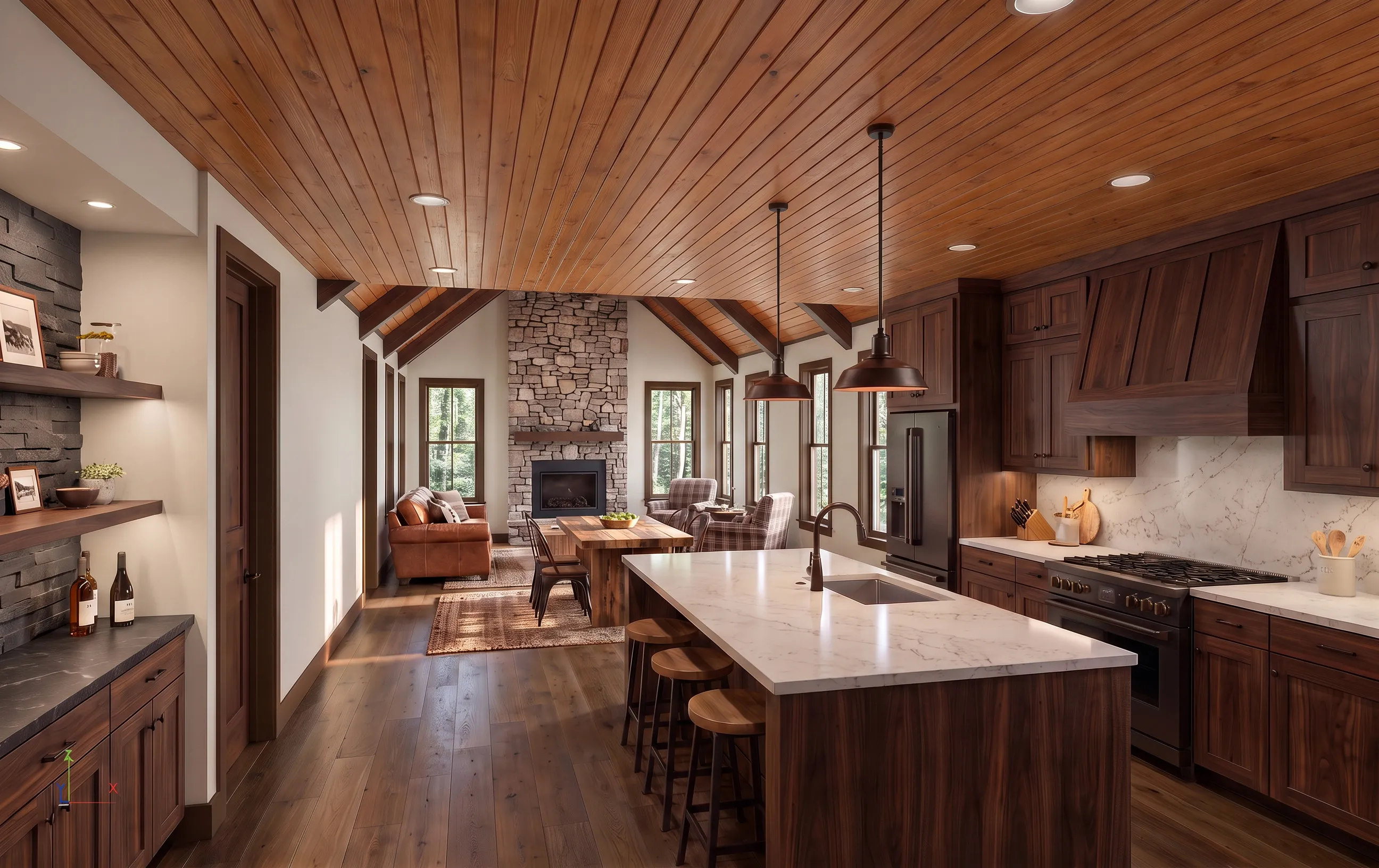 The Yonah in the Cabin look — finish-study rendering 2 of 11