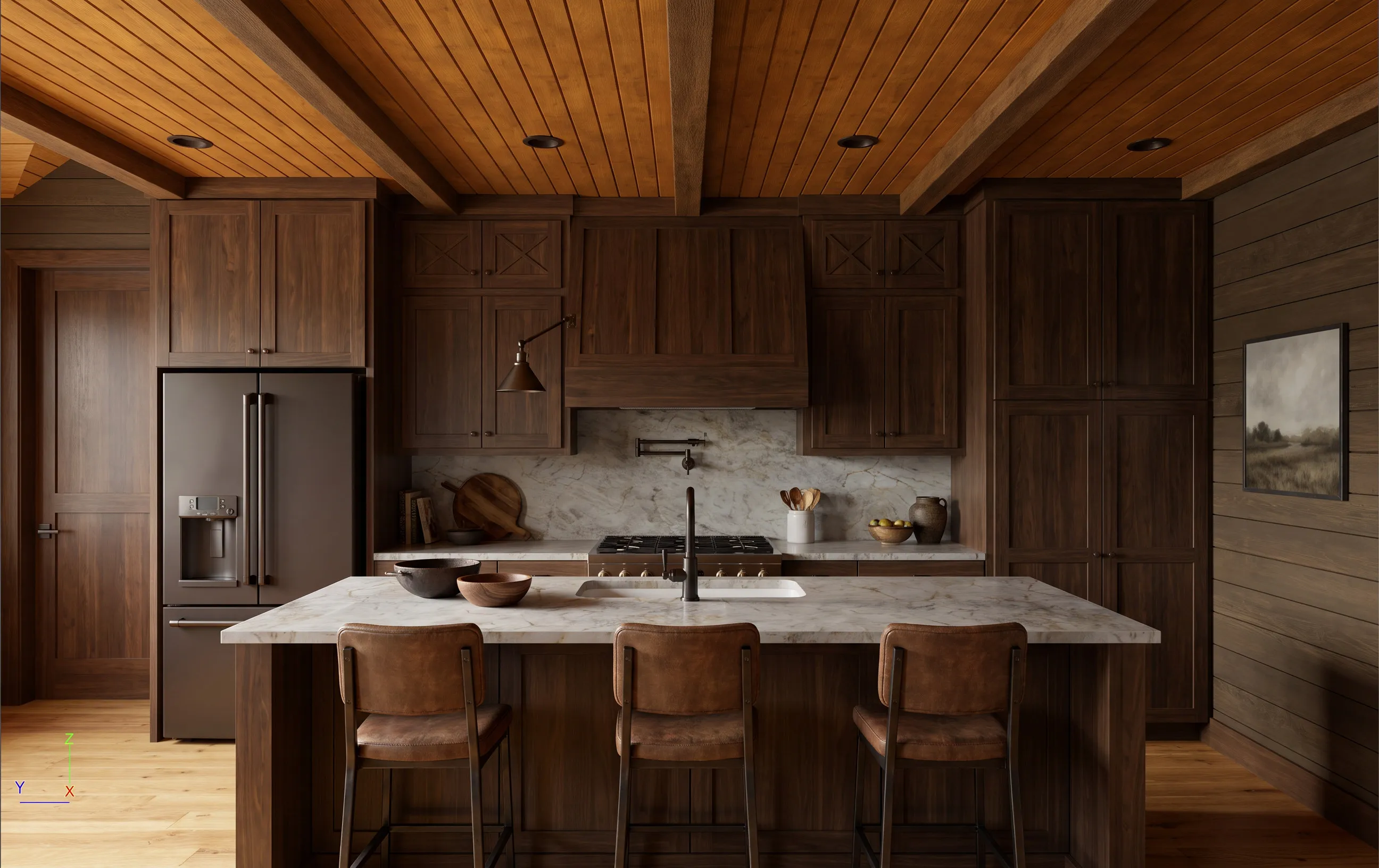 The Yonah in the Cabin look — finish-study rendering 4 of 11