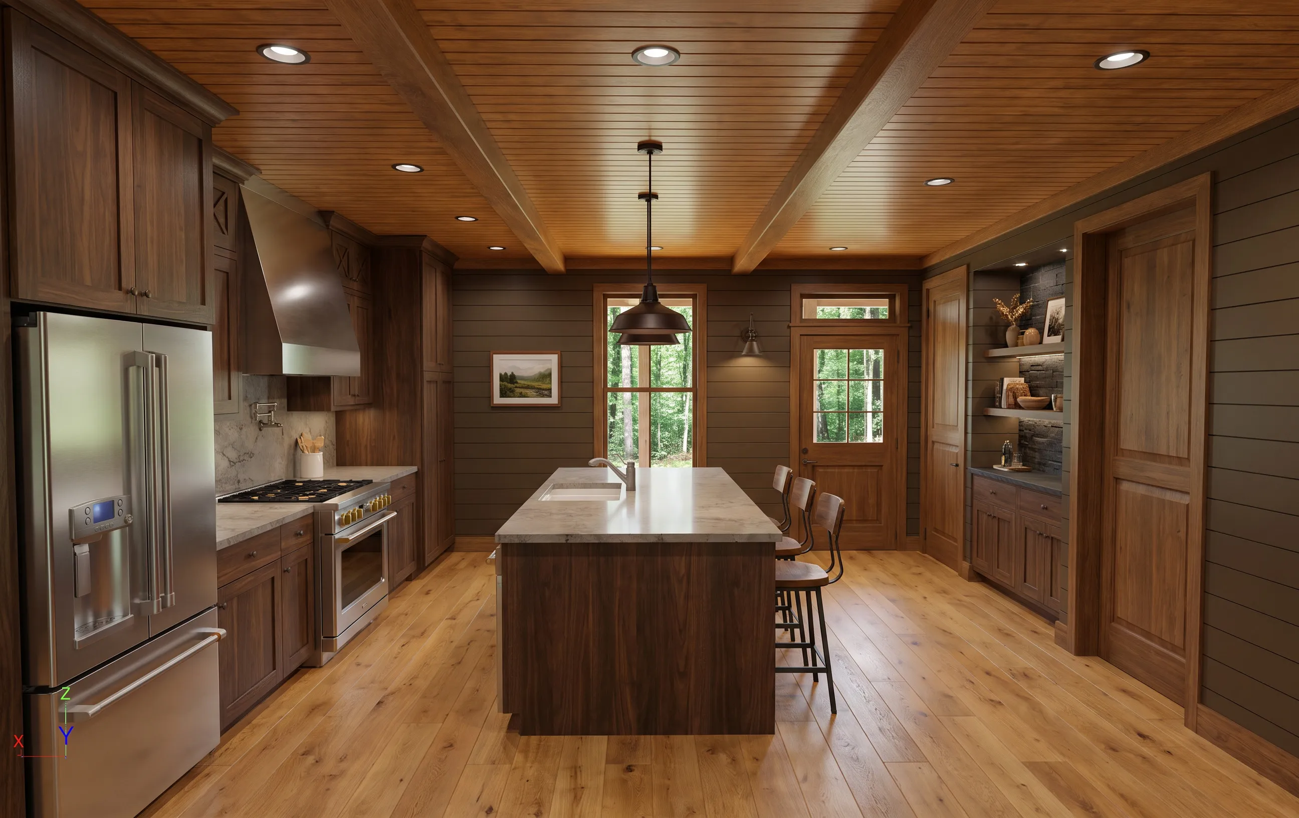 The Yonah in the Cabin look — finish-study rendering 5 of 11