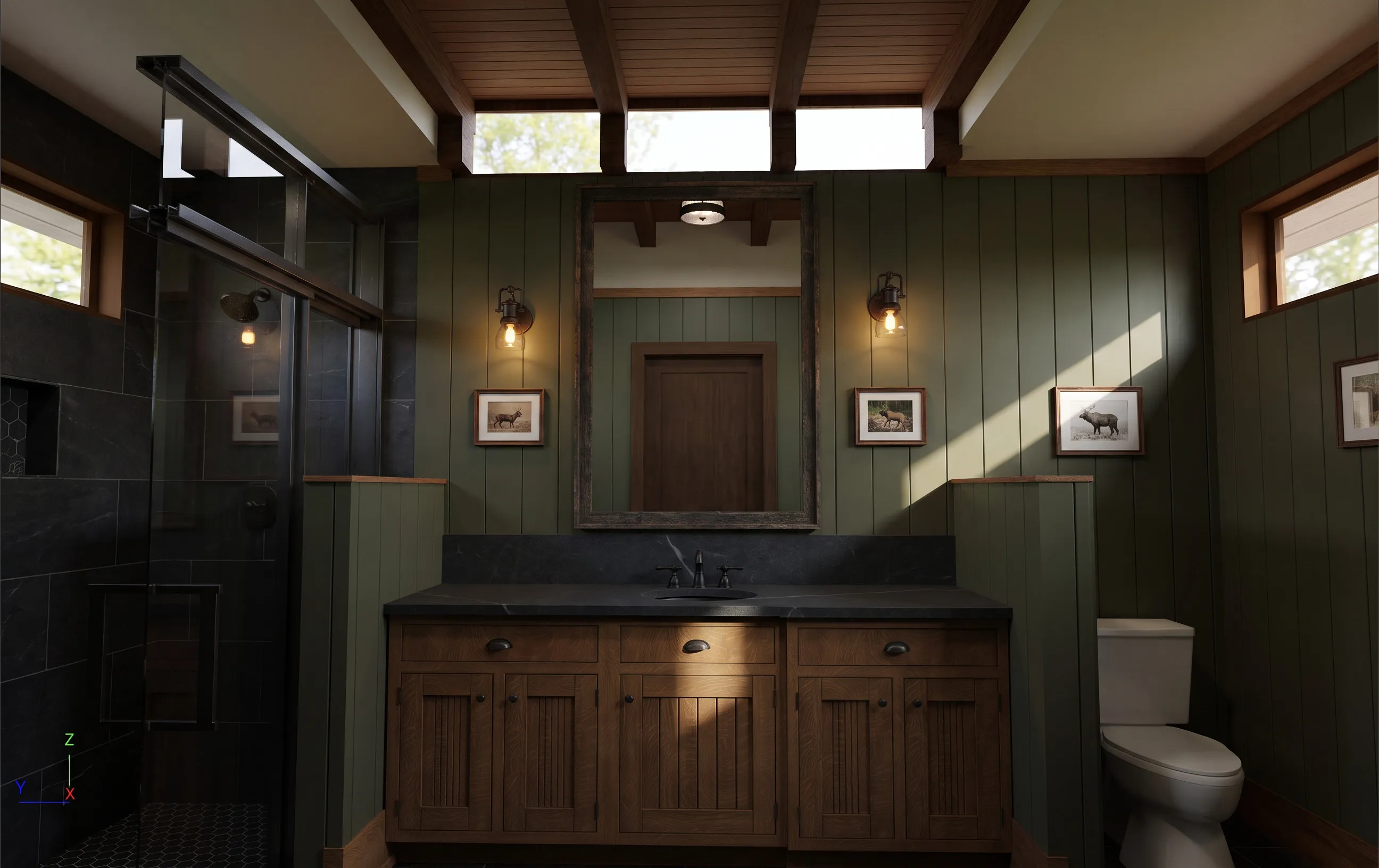 The Yonah in the Cabin look — finish-study rendering 8 of 11
