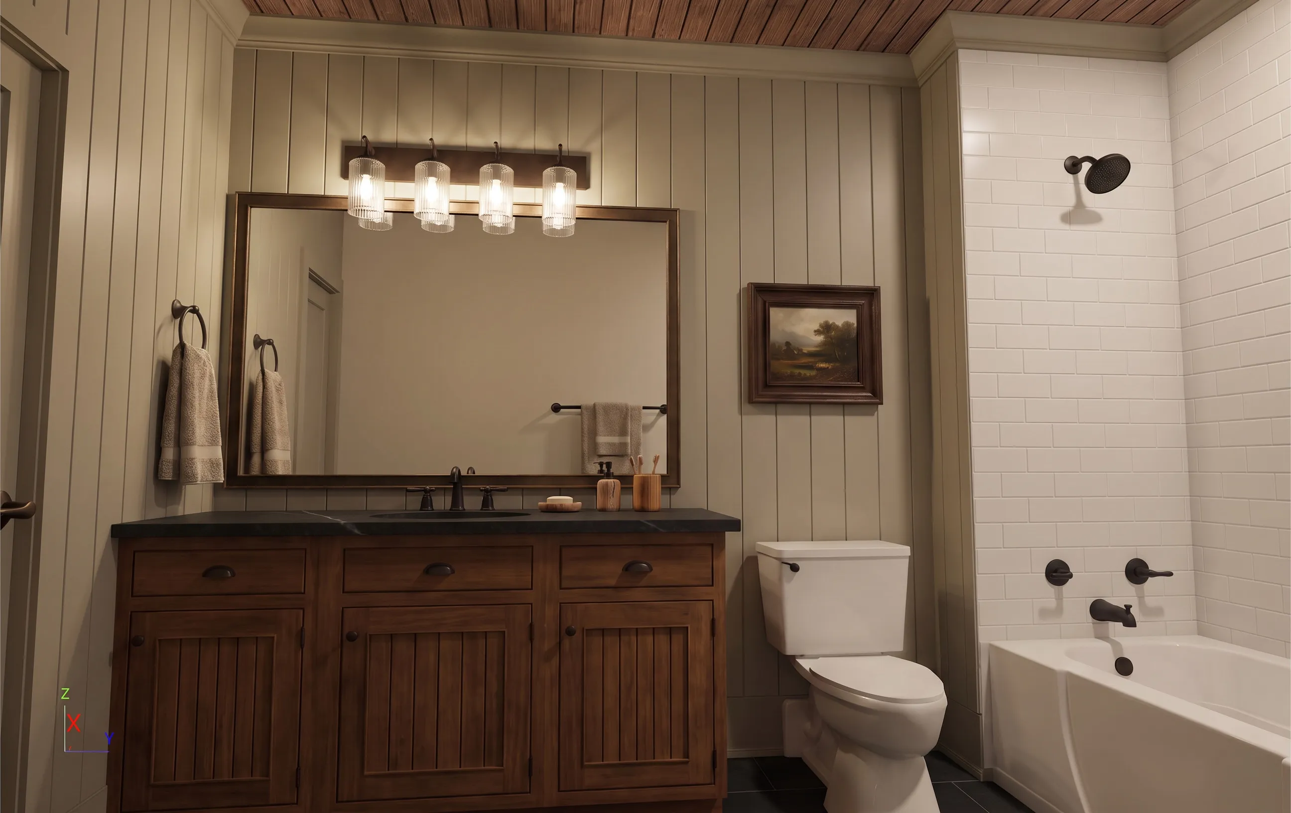 The Yonah in the Cabin look — finish-study rendering 10 of 11