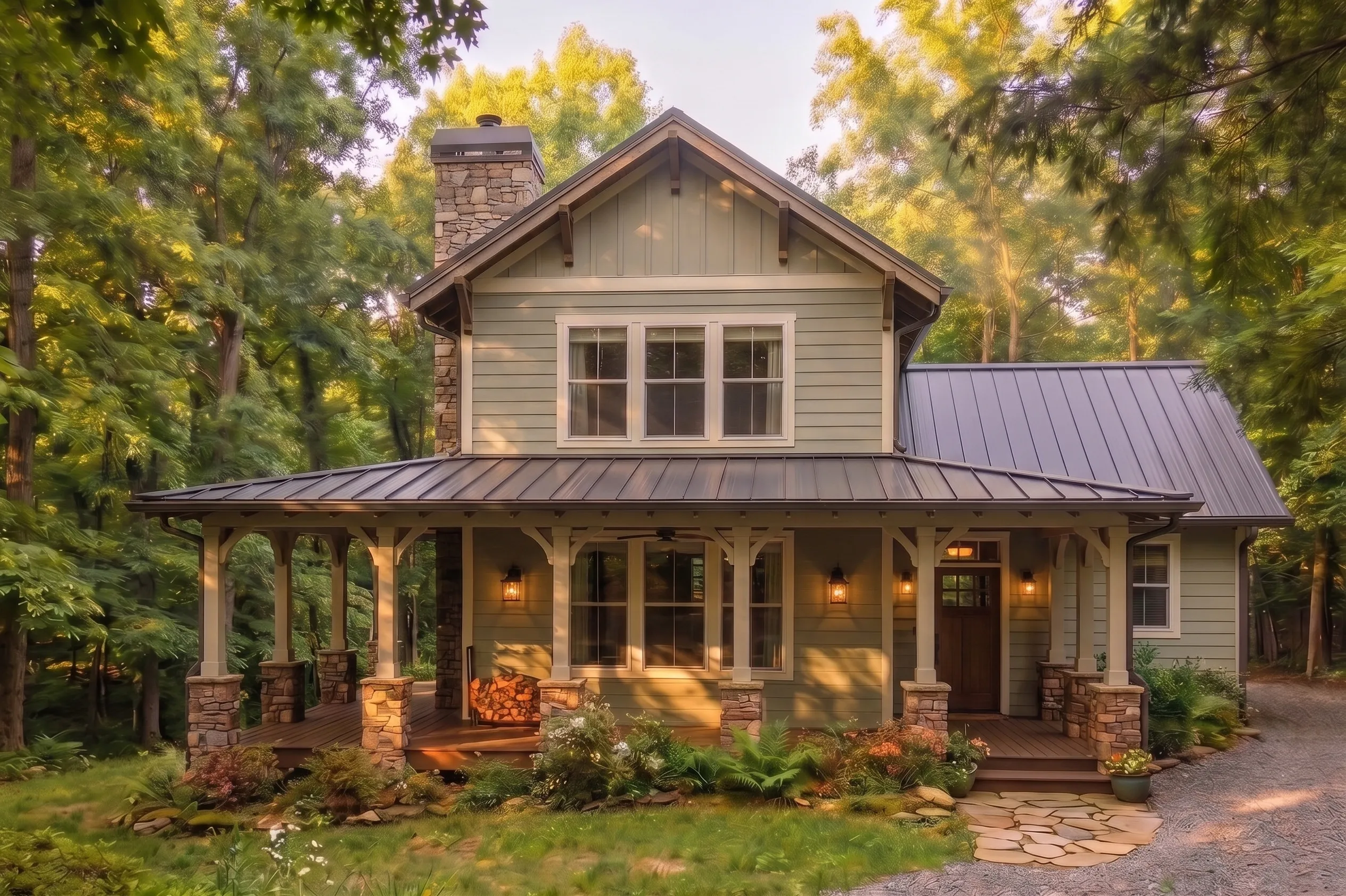 The Sautee in the Craftsman Cottage look — finish-study rendering 1 of 11