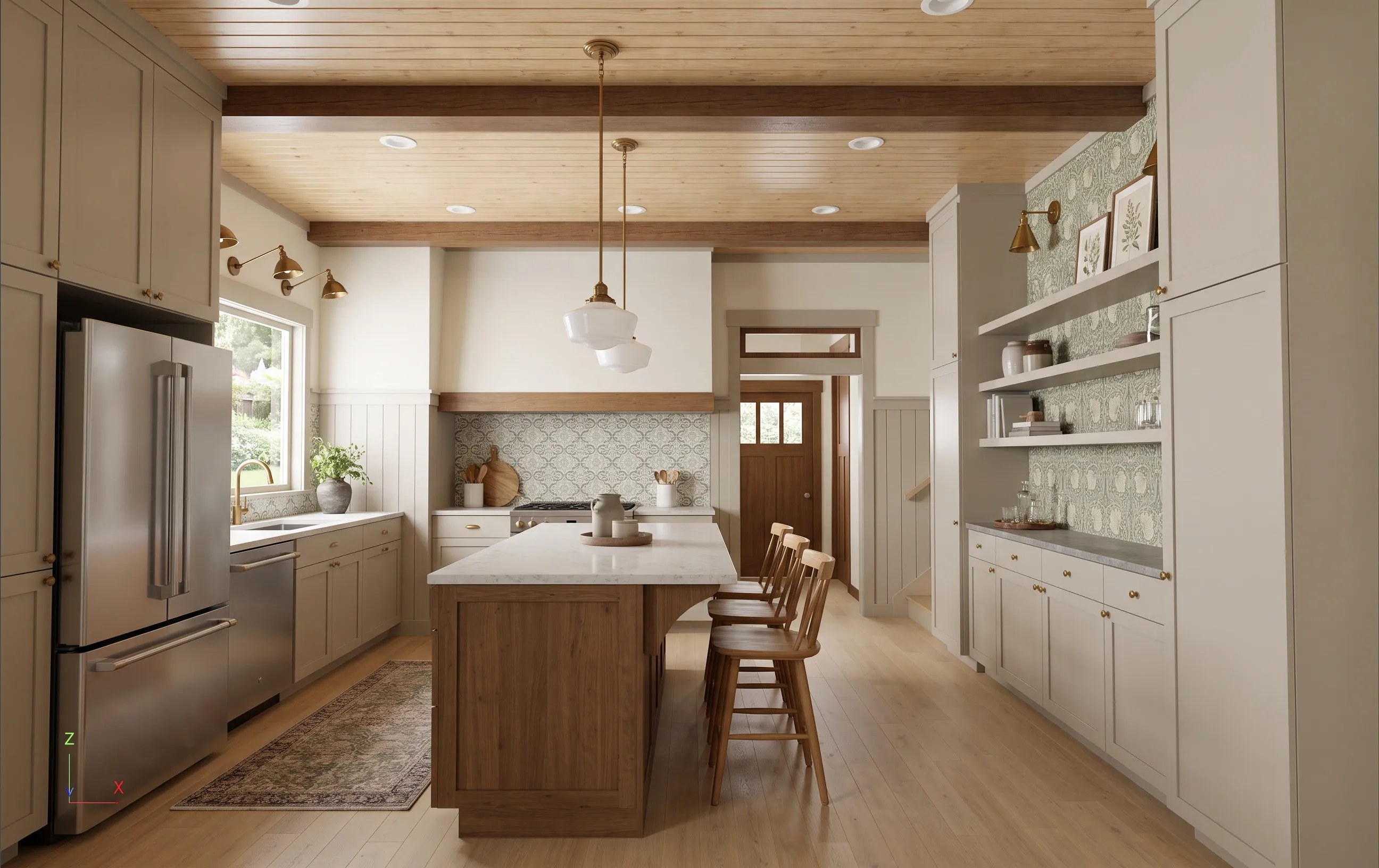 The Sautee in the Craftsman Cottage look — finish-study rendering 4 of 11