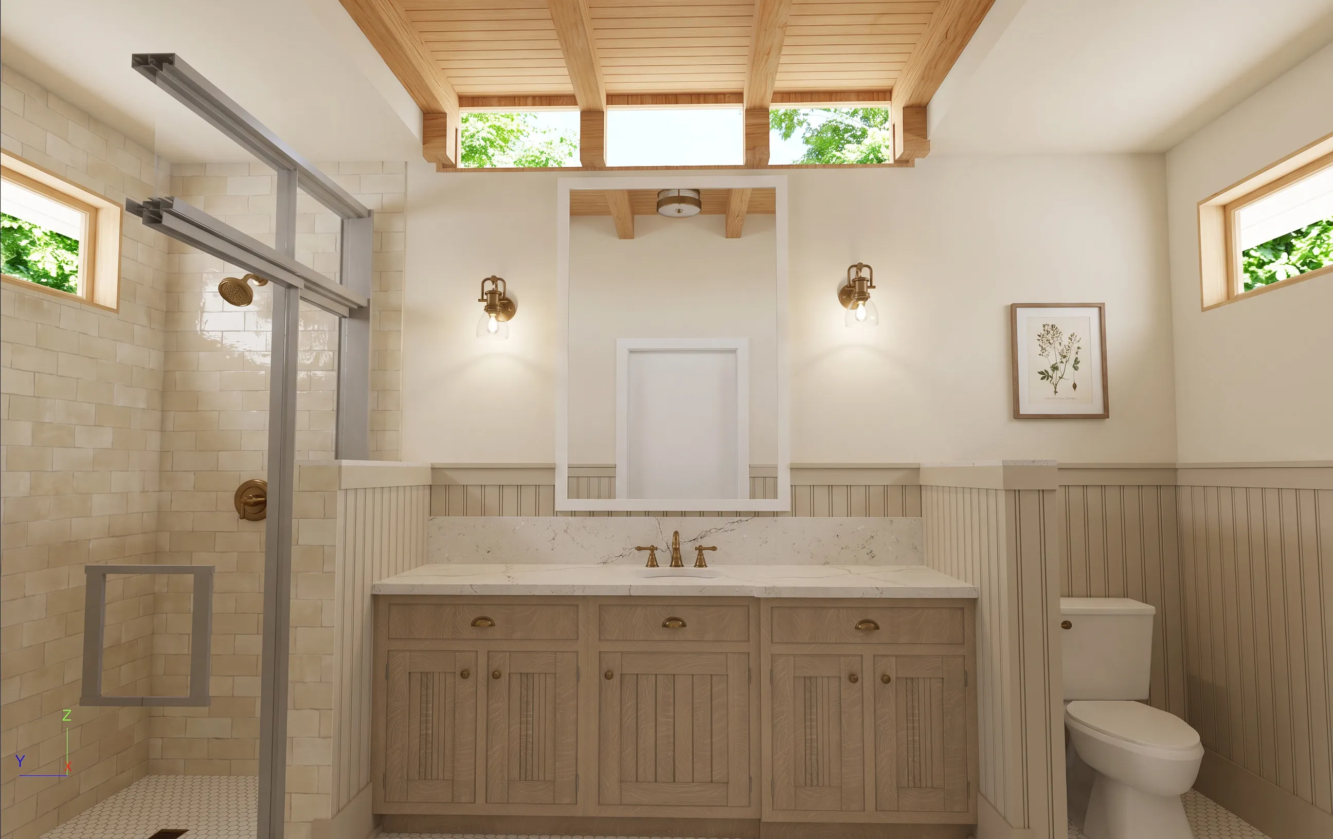 The Yonah in the Craftsman Cottage look — finish-study rendering 8 of 11