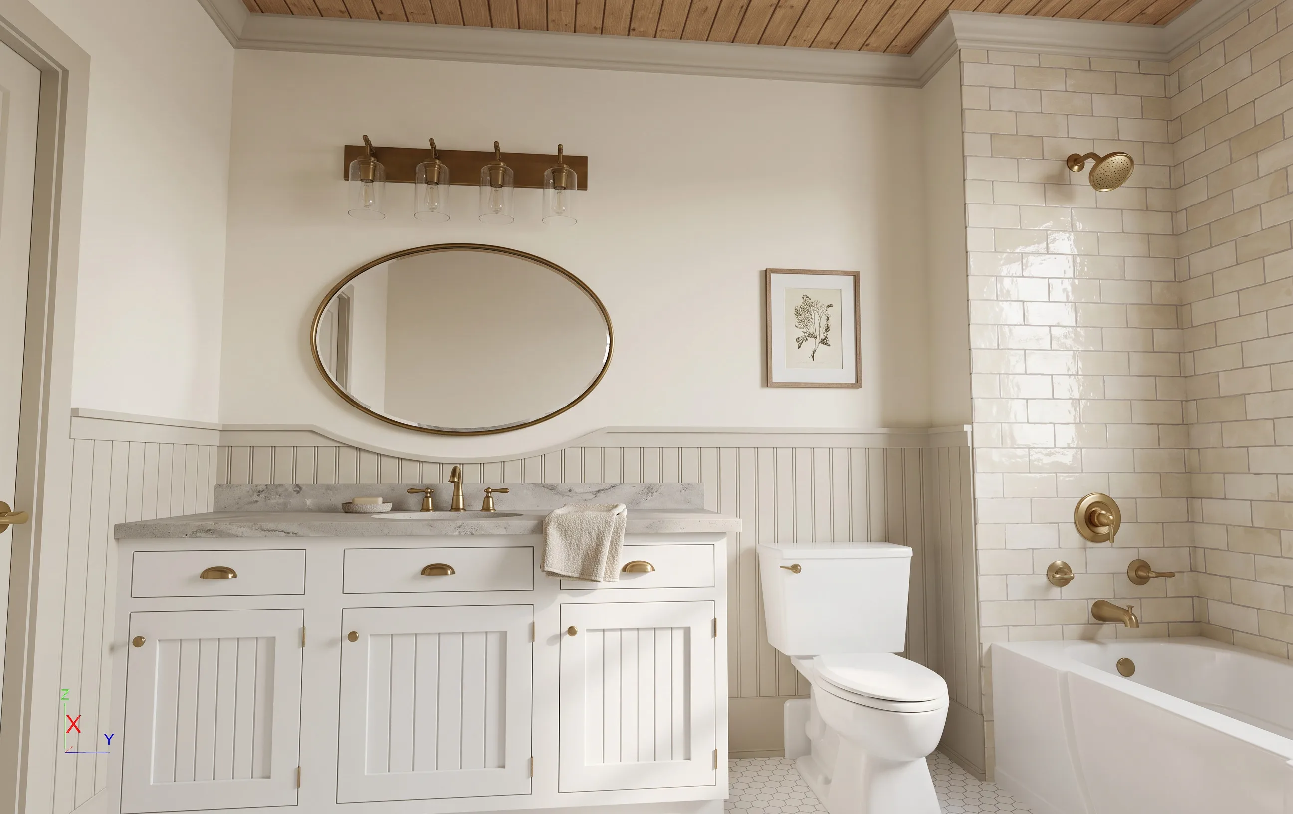 The Yonah in the Craftsman Cottage look — finish-study rendering 10 of 11