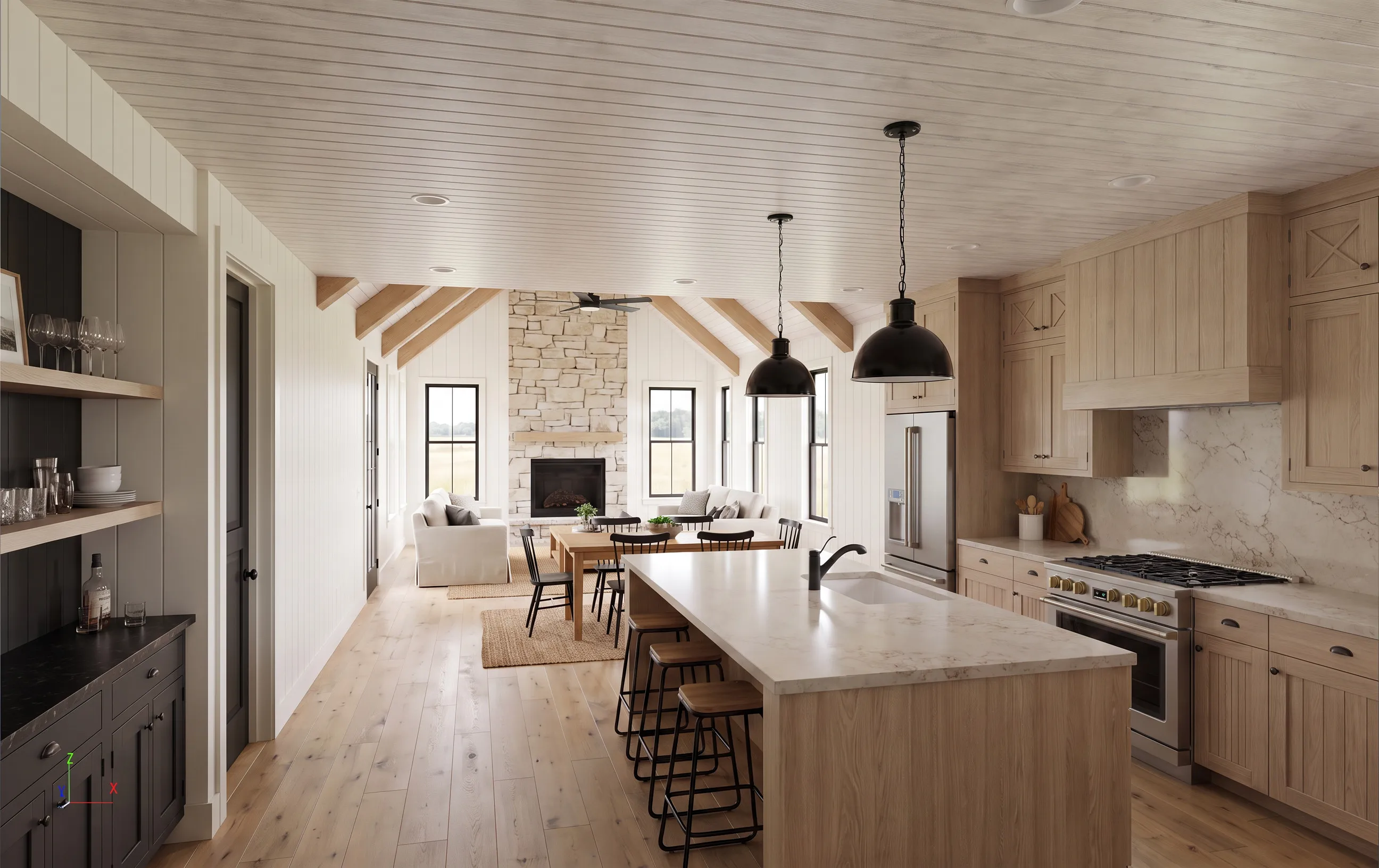 The Yonah in the Modern Farmhouse look — finish-study rendering 2 of 11