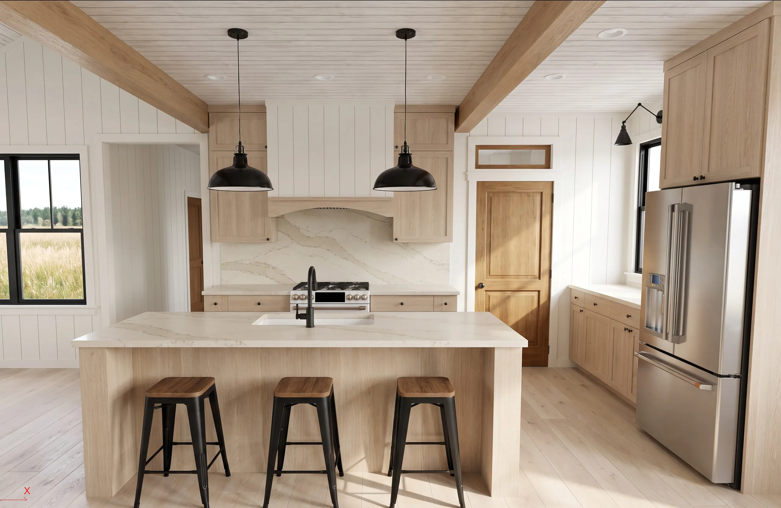 The Soque in the Modern Farmhouse look — finish-study rendering 7 of 14