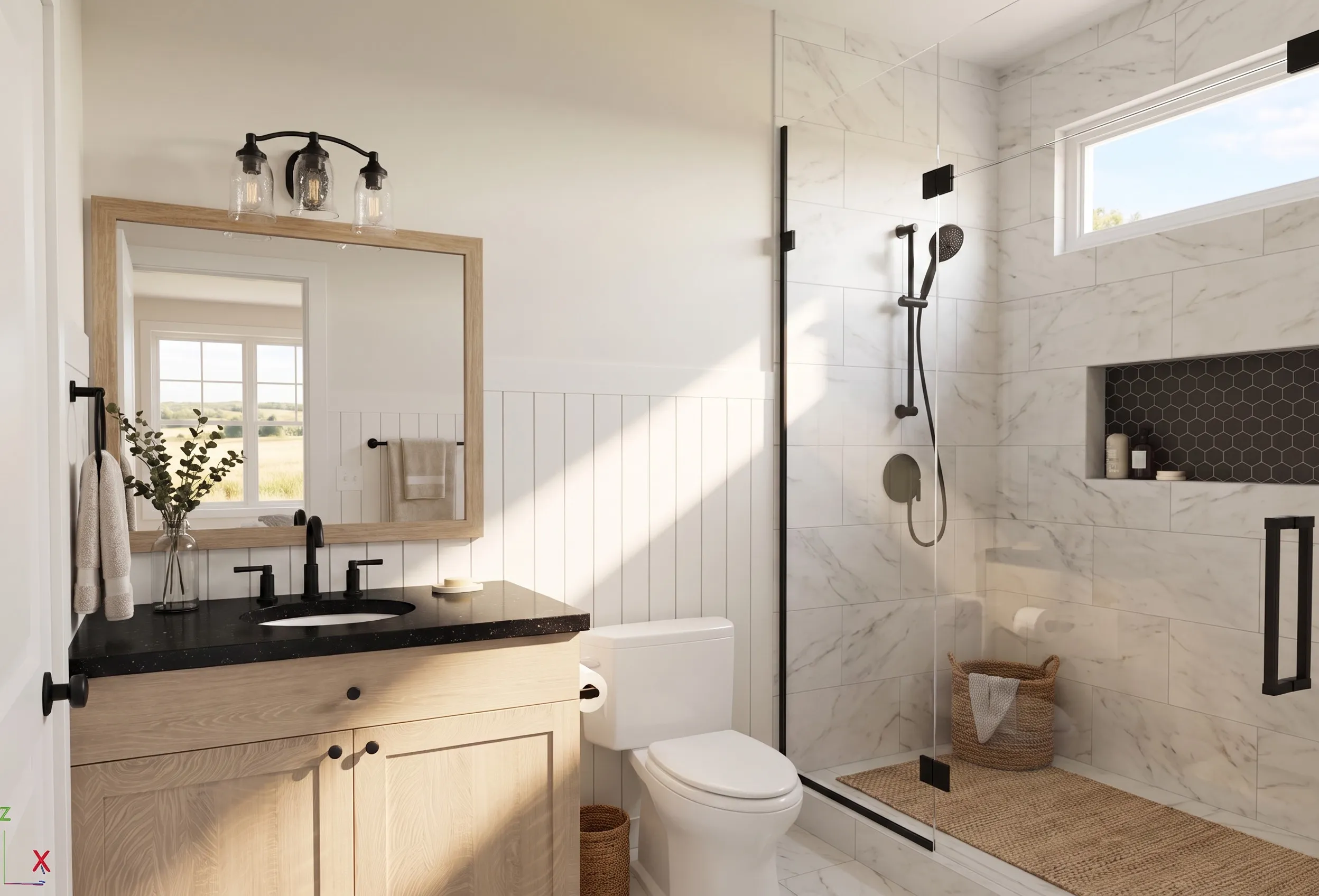 The Soque in the Modern Farmhouse look — finish-study rendering 13 of 14